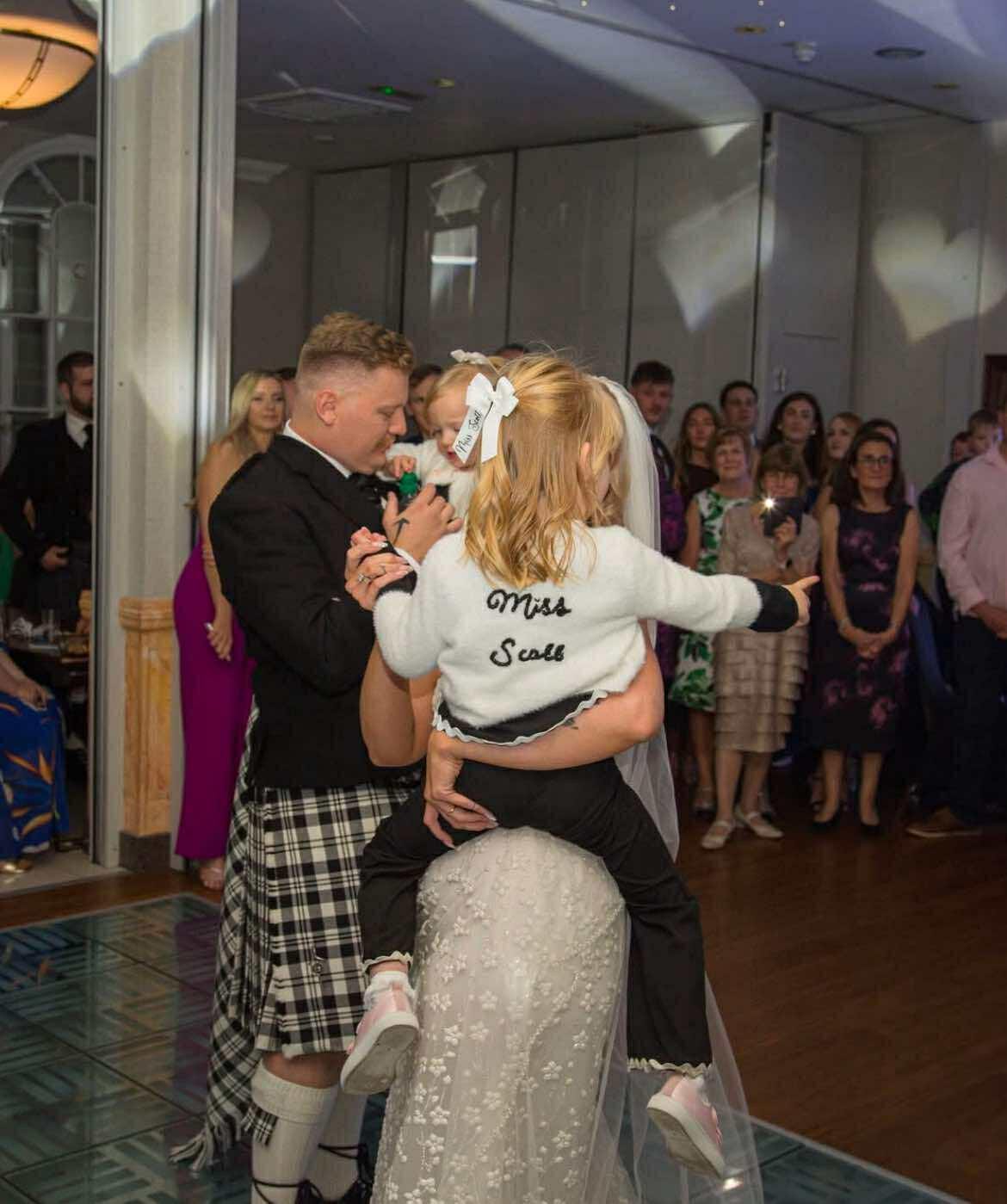 Matching Children’s Fluffy Bridal Cardigans | Hand Embroidered Name | Personalised Flower Girl Knitwear