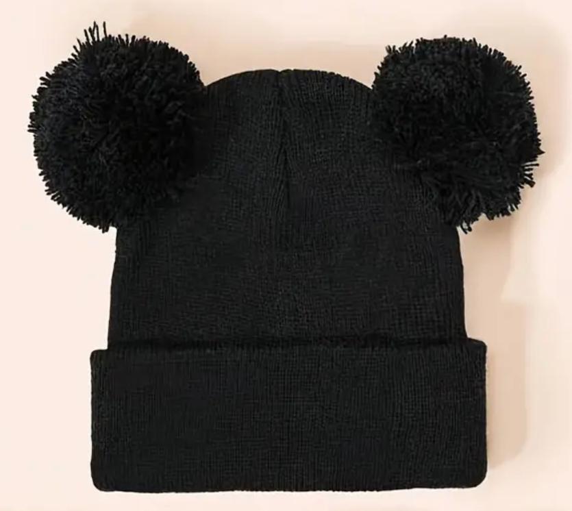 Personalised Hand Embroidered Winter Hat | Bobble Hat | Beanie | 0-3 Years