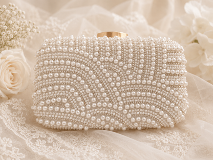 Personalised Pearl Clutch Bag