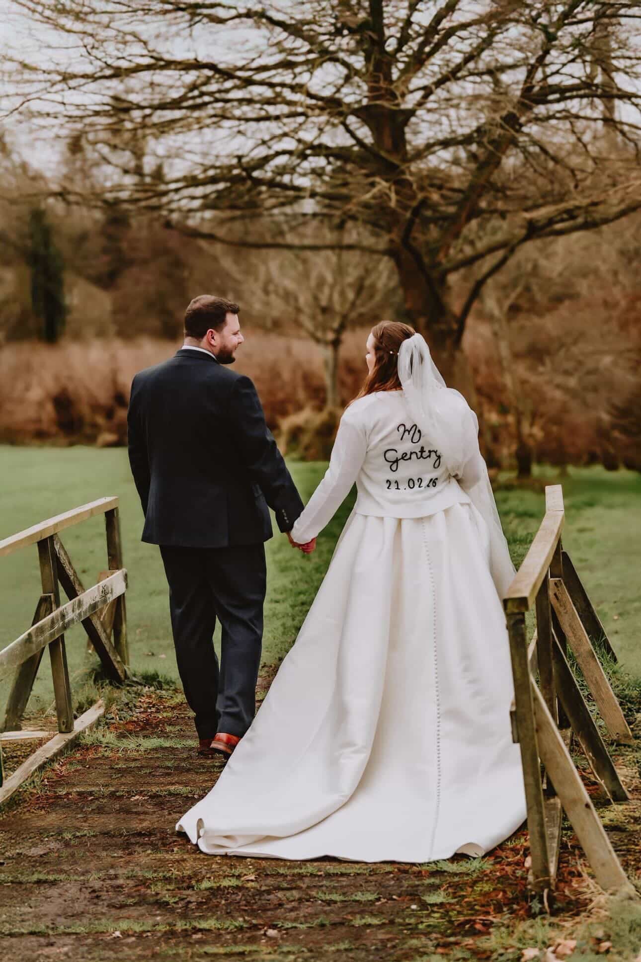 Hand Embroidered Non Fluffy Bride Cardigan - Theme Coloured Embroidery