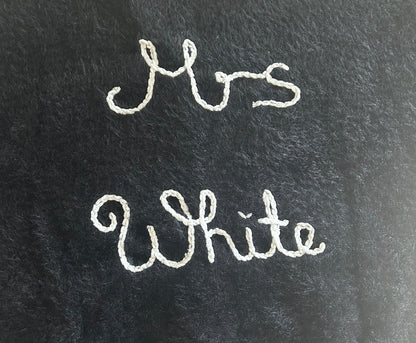 Black Hand-Embroidered Just Married Bridal Cardigan