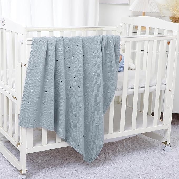 Hand-Embroidered Personalised Baby Name and Birth Month Flower Blanket