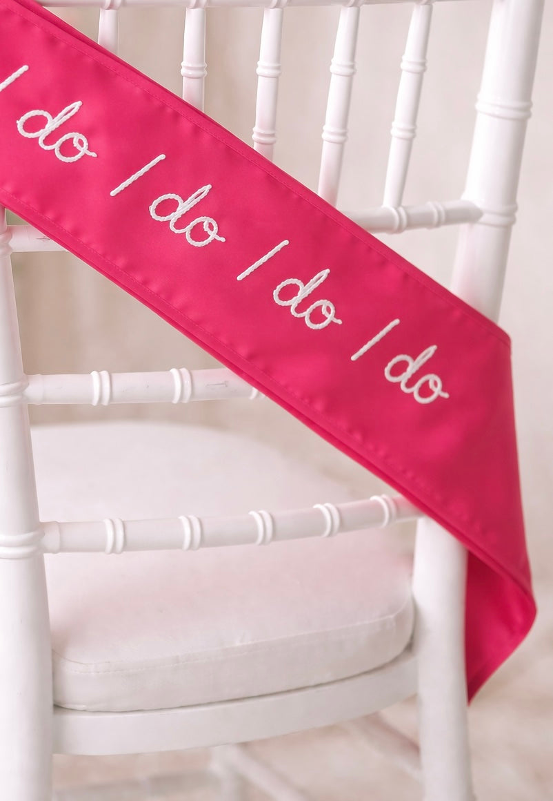 Personalised Hen Party Sash - Hand Embroidered