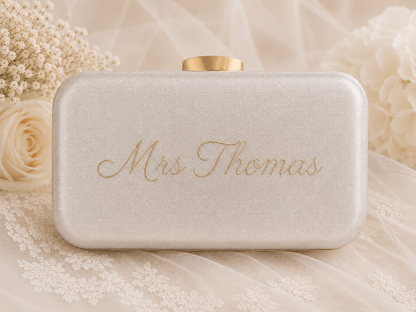 Personalised Pearl Clutch Bag