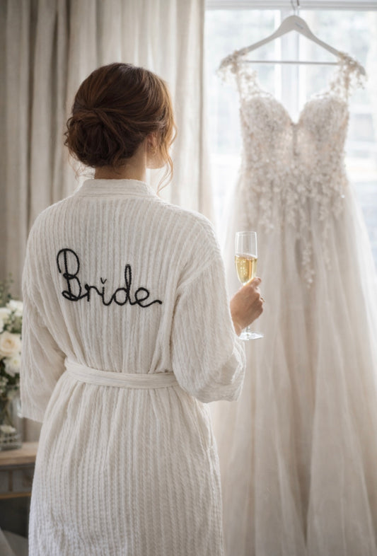 Hand-Embroidered Bridal/Bridal Party Robe