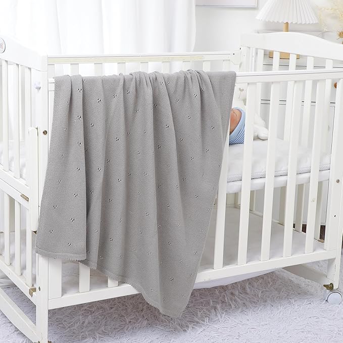 Hand-Embroidered Personalised Baby Name and Birth Month Flower Blanket