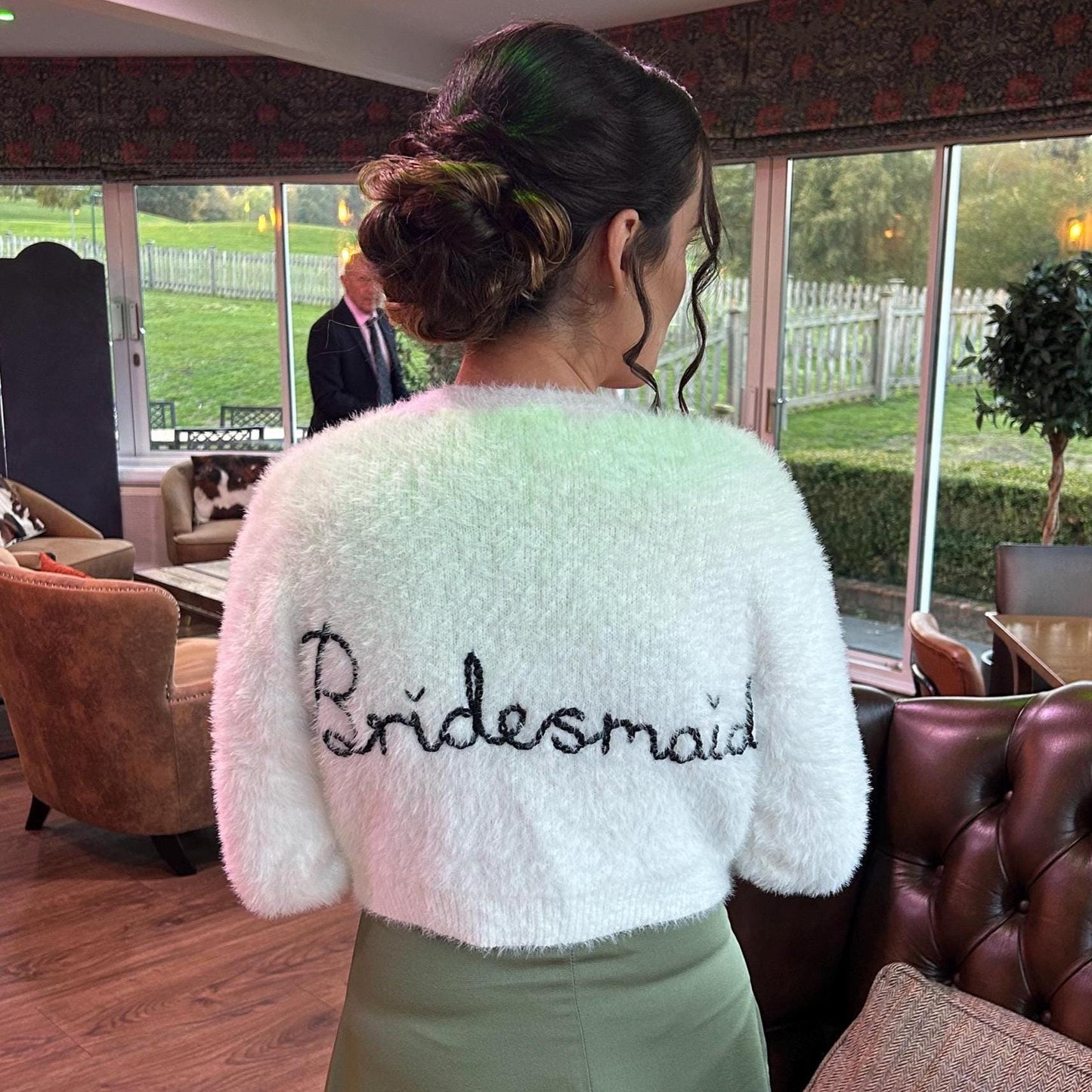Hand-Embroidered 'Bridesmaid' Cardigan | Bridal Party Wedding Gift