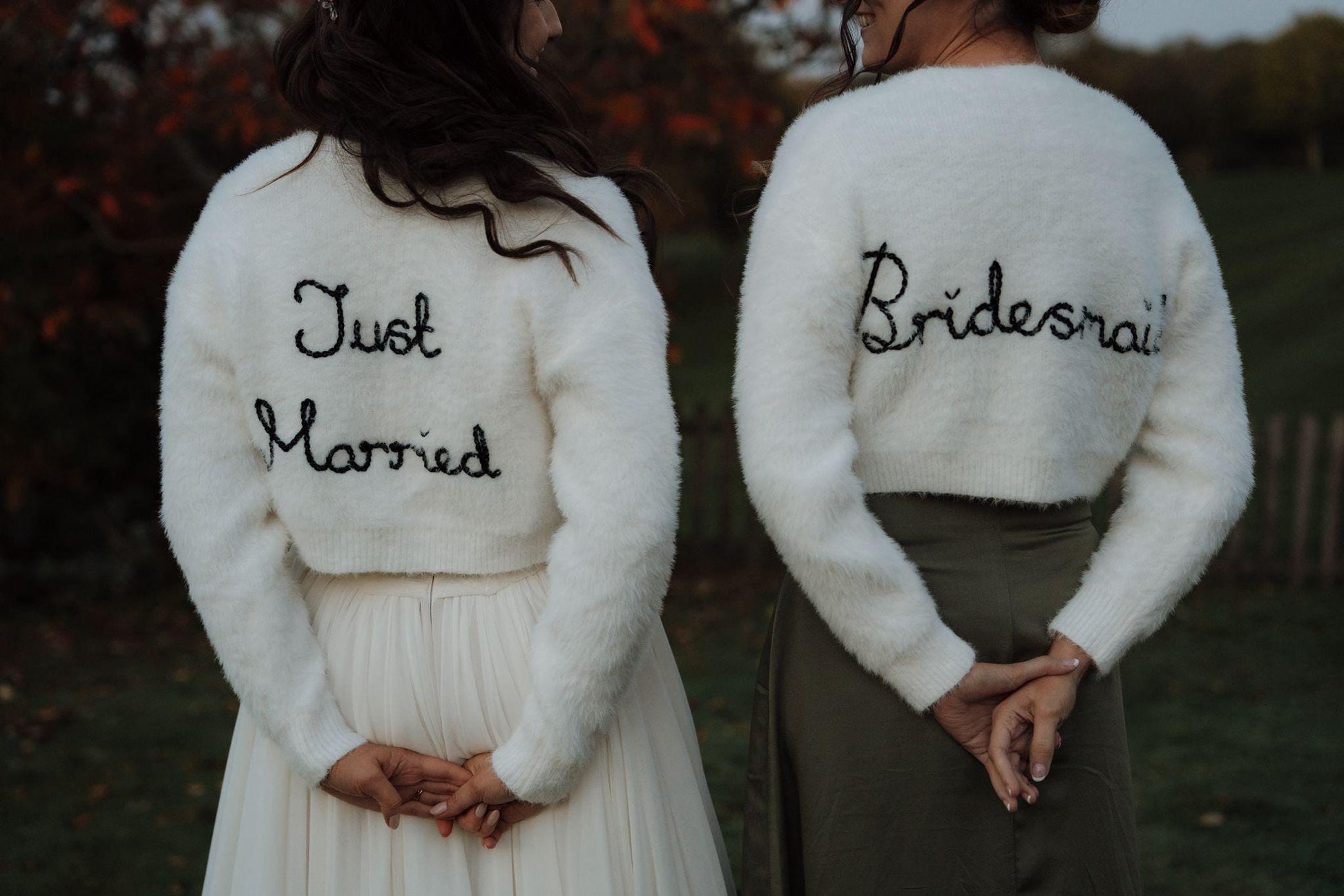 Hand-Embroidered 'Bridesmaid' Cardigan | Bridal Party Wedding Gift