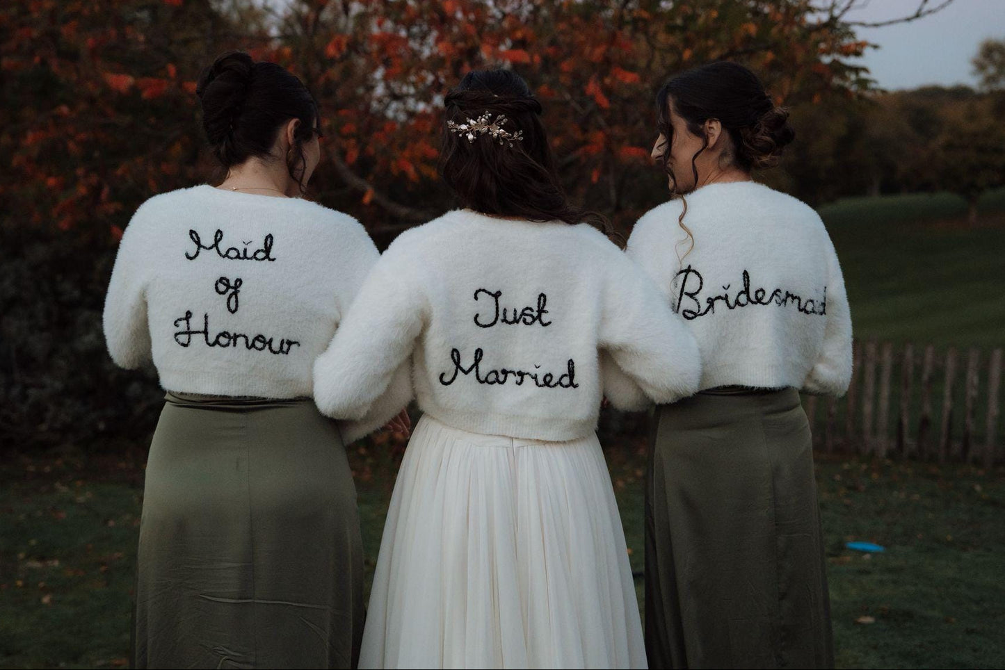 Hand-Embroidered 'Bridesmaid' Cardigan | Bridal Party Wedding Gift