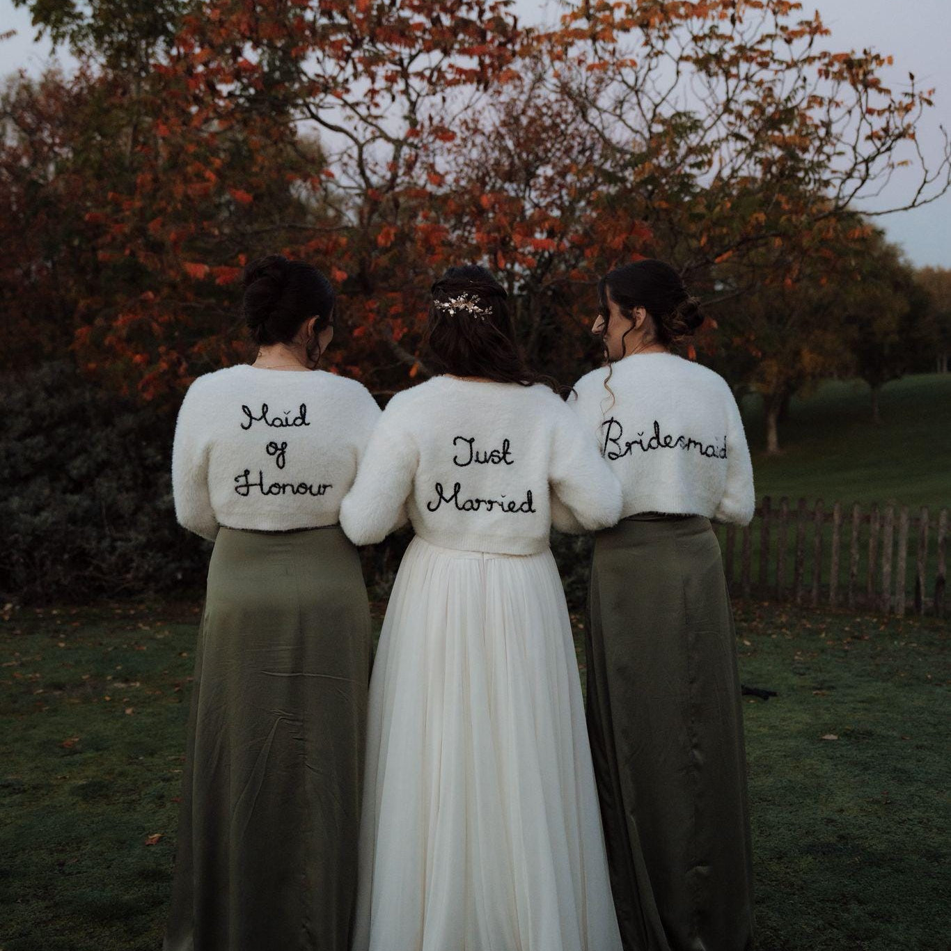 Hand-Embroidered 'Bridesmaid' Cardigan | Bridal Party Wedding Gift
