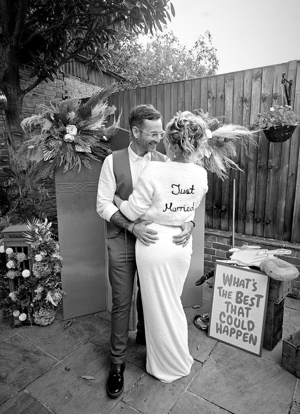 Hand Embroidered Bride Cardigan - Theme Coloured Embroidery