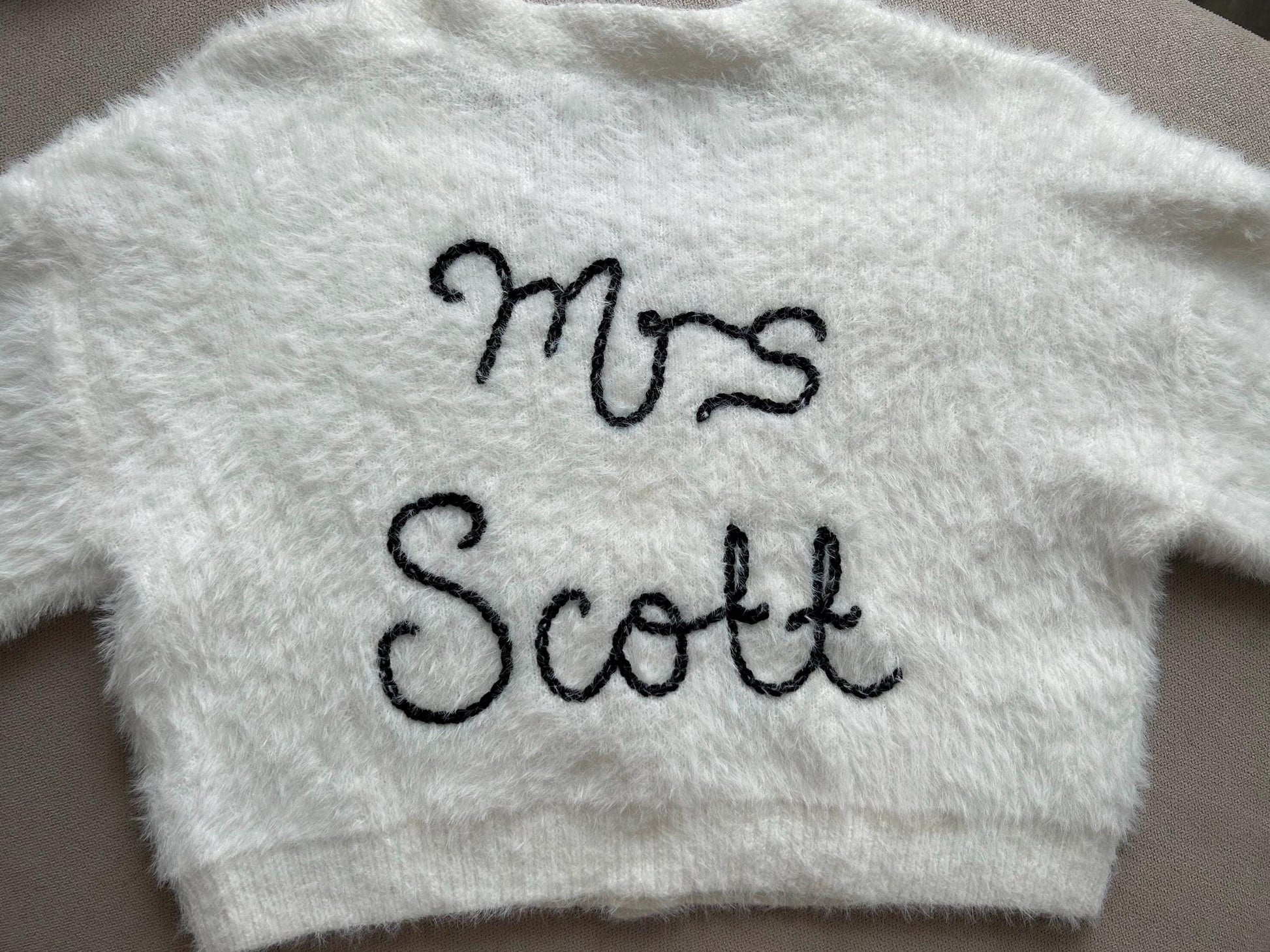 Hand Embroidered Bride Cardigan - Theme Coloured Embroidery