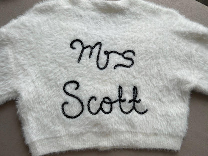Hand Embroidered Bride Cardigan - Theme Coloured Embroidery
