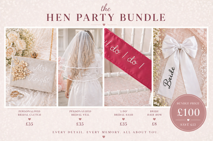 Promotional image of a hen party bundle with products and pricing.