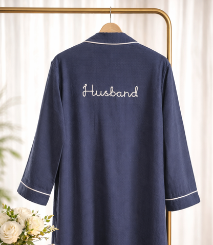 Wedding Morning Hand-Embroidered Matching Robe Set