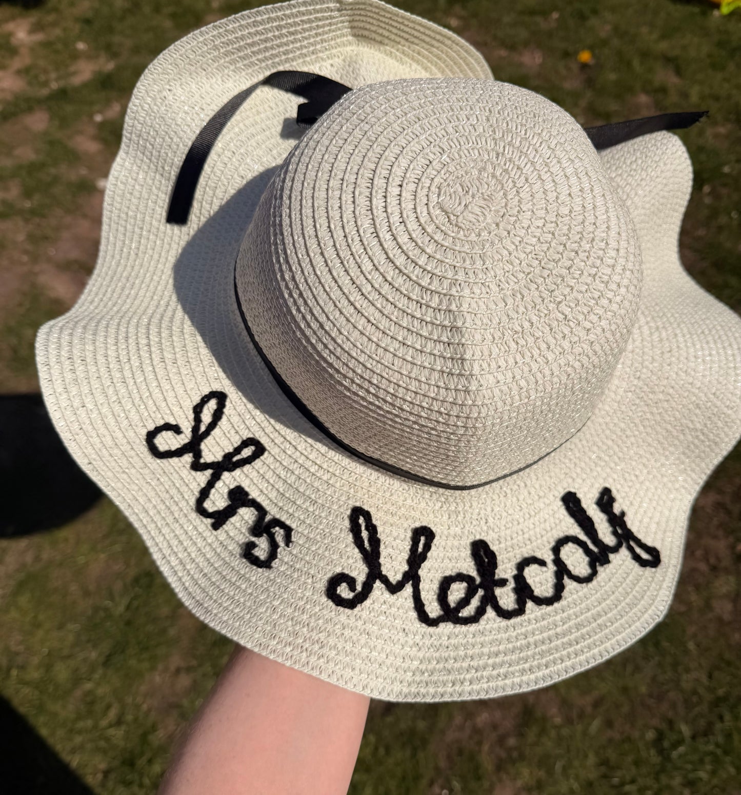 Personalised Bridal Sun Hat