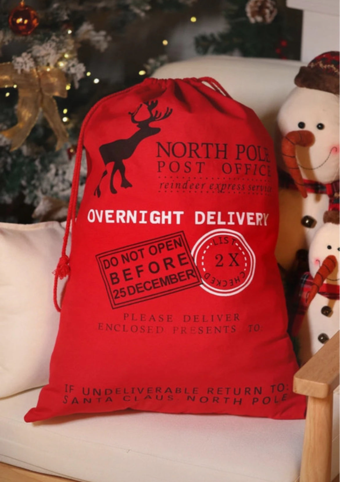 Personalised Christmas Santa Sack