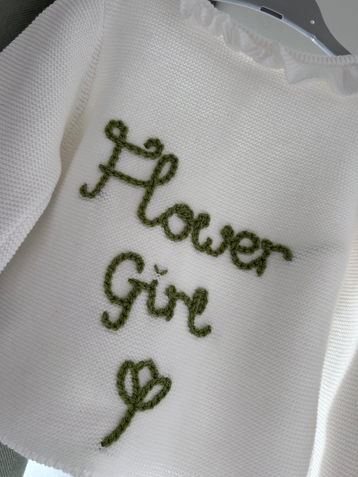 Hand-Embroidered Flower Girl Cardigan