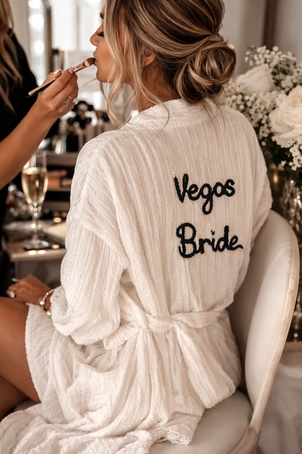 Hand-Embroidered Bridal/Bridal Party Robe