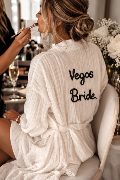 Hand-Embroidered Bridal/Bridal Party Robe