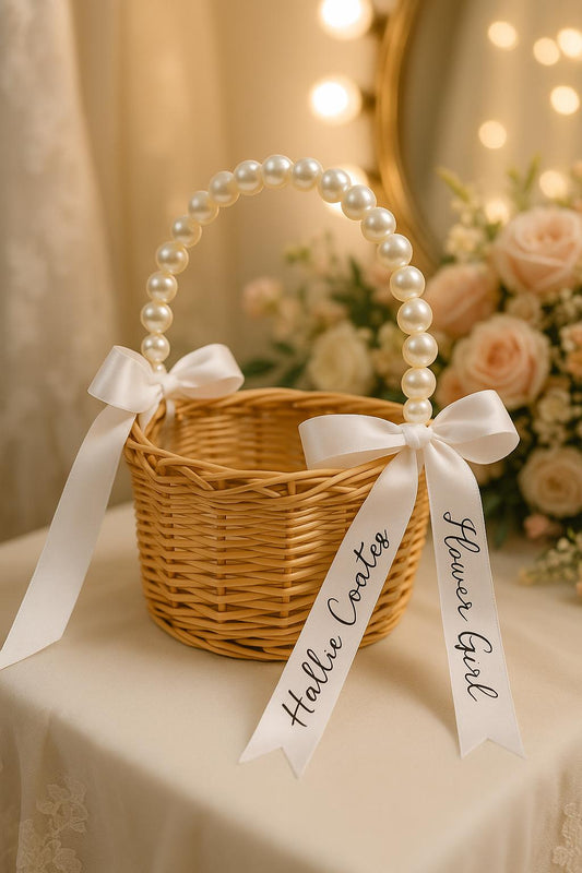 Personalised Flower Girl Basket | Wedding Basket
