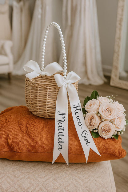 Personalised Flower Girl Basket | Wedding Basket