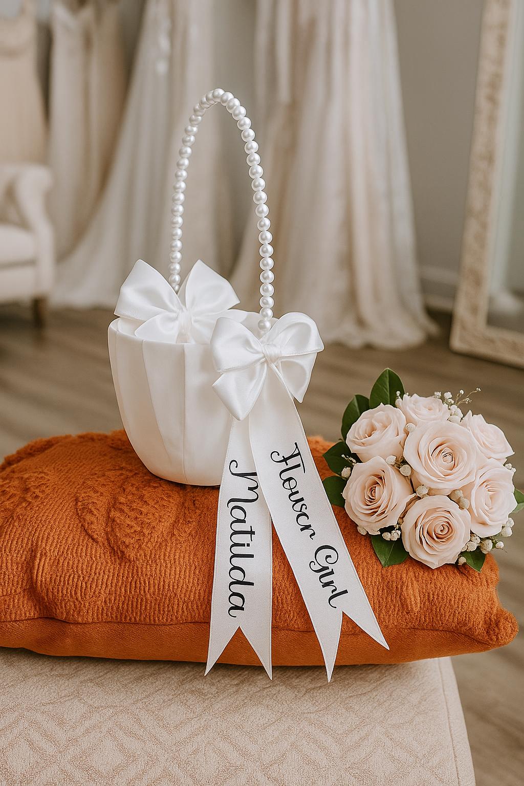 Personalised Flower Girl Basket | Wedding Basket