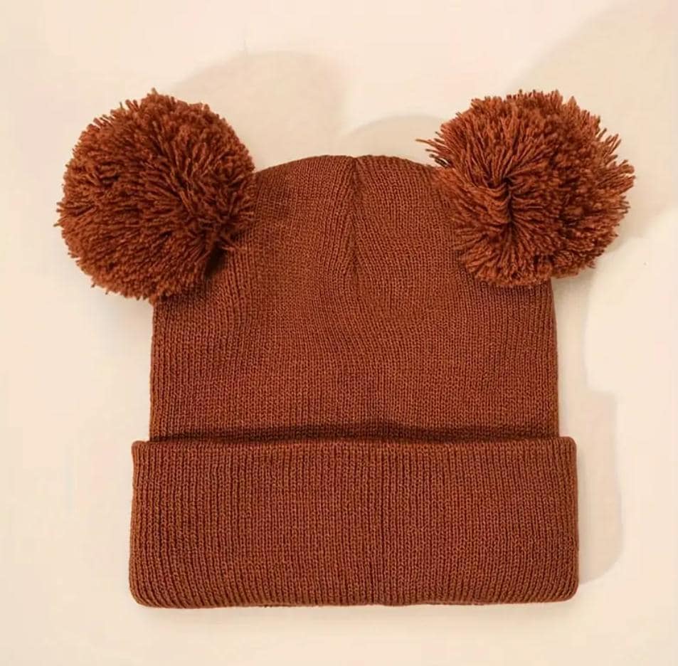 Personalised Hand Embroidered Winter Hat | Bobble Hat | Beanie | 0-3 Years