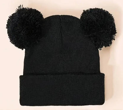 Personalised Hand Embroidered Winter Hat | Bobble Hat | Beanie | 0-3 Years