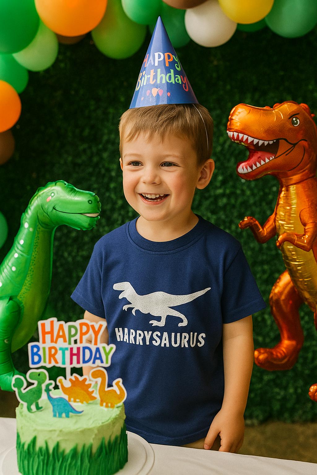 Personalised Kids Dinosaur Name T-shirt