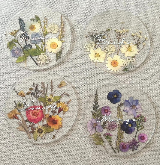 Personalised Name Placement Coasters for Weddings/Events/Birthdays