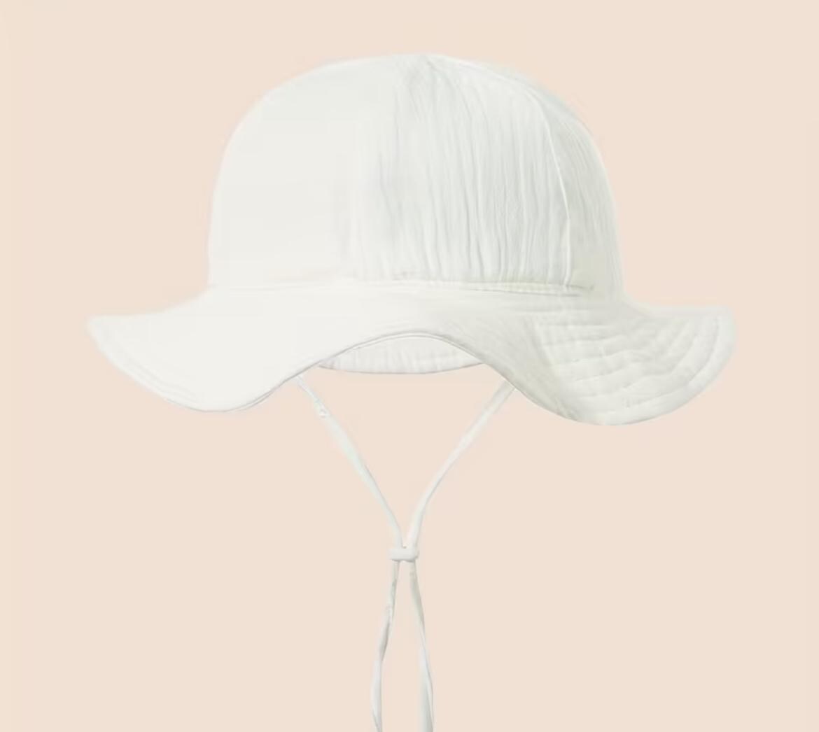 Hand-Embroidered Sun Hat 0-2 Years